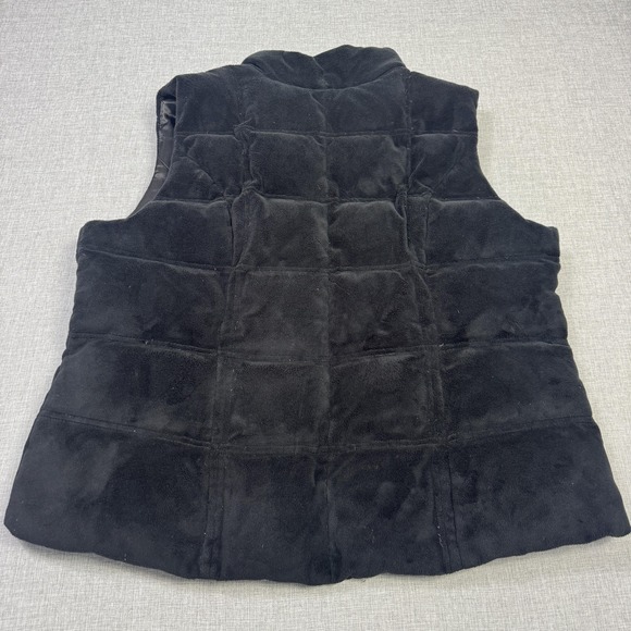 Eddie Bauer Puffer Down Vest Womens XL Black Insulated Lined Full Zip Pockets - Picture 8 of 9